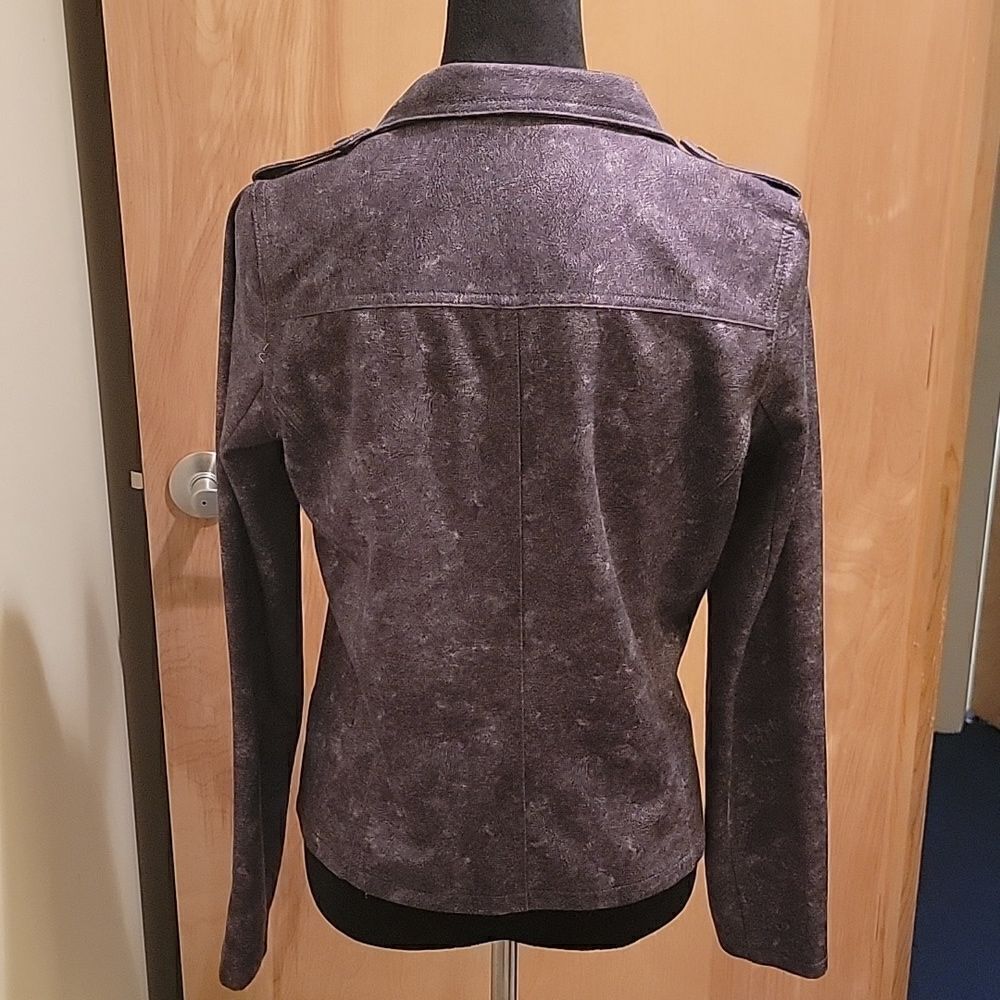 Michael Kors moto jacket dk grey sz med - Picture 2 of 11